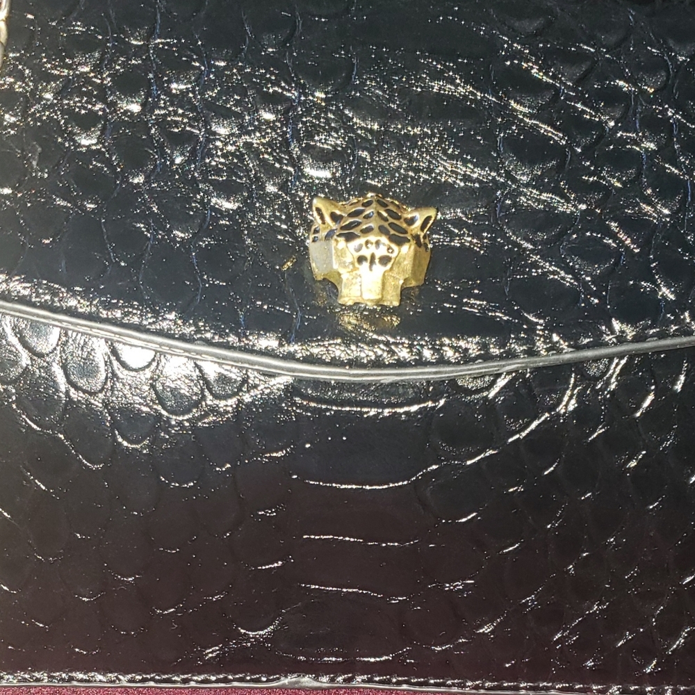 Black Evening Bag+ Scarf - Picture 3 of 4
